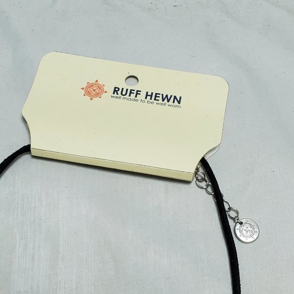 Ruff Hewn rope cord necklace with silver charms and black tassel - Picture 6 of 7